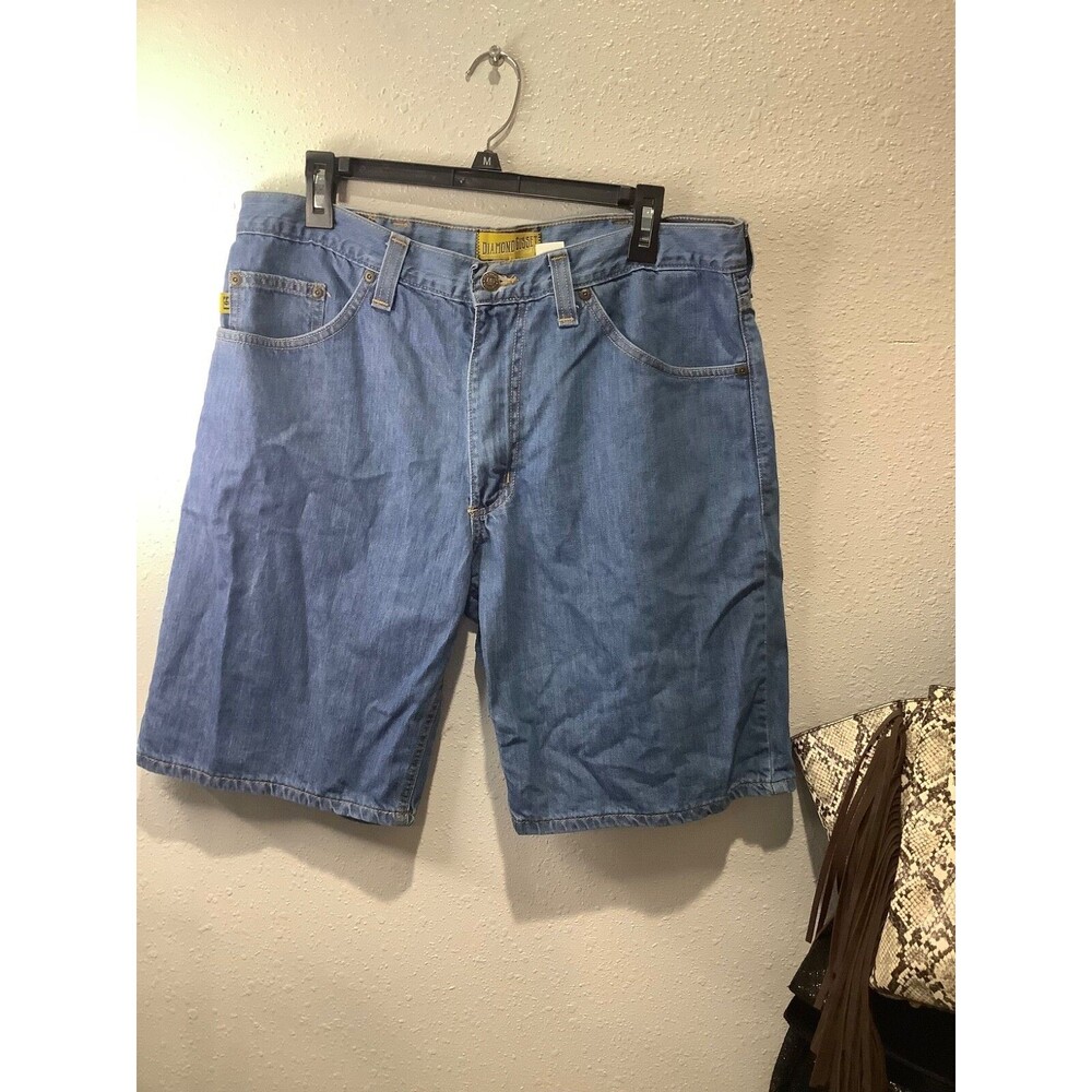 diamond gusset jean shorts men 34 nwot light wash 76153